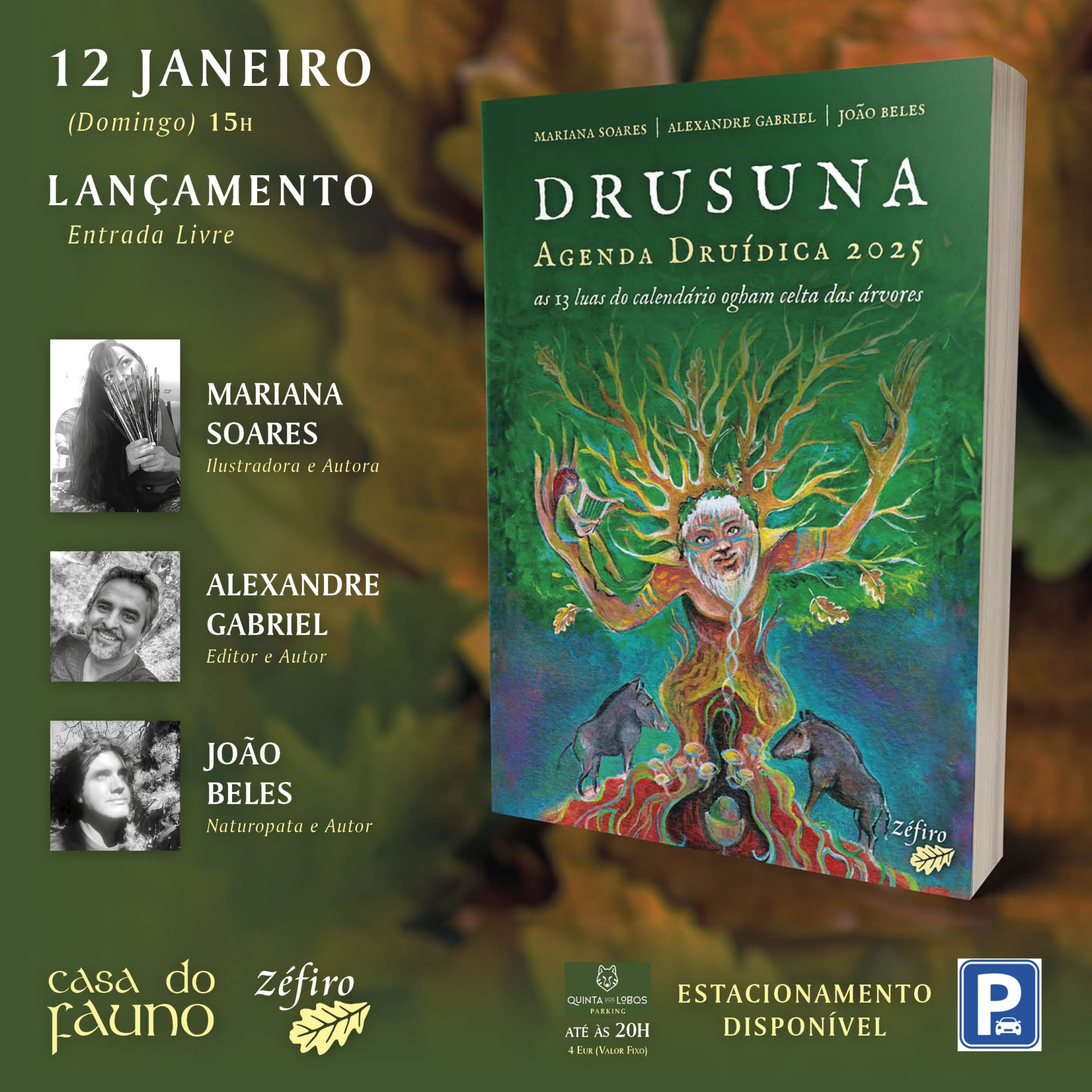 Lançamento da Drusuna - Agenda Druídica 2025 na Casa do Fauno (Sintra) a 12 Janeiro
