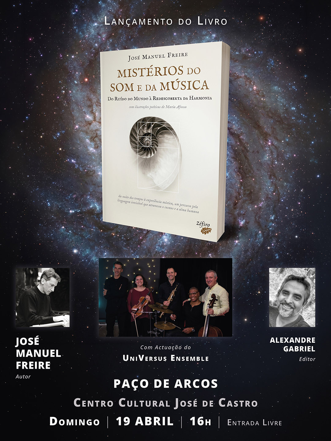 Lançamento de "Mistérios do Som e da Música" em Paço de Arcos a 19 Abril
