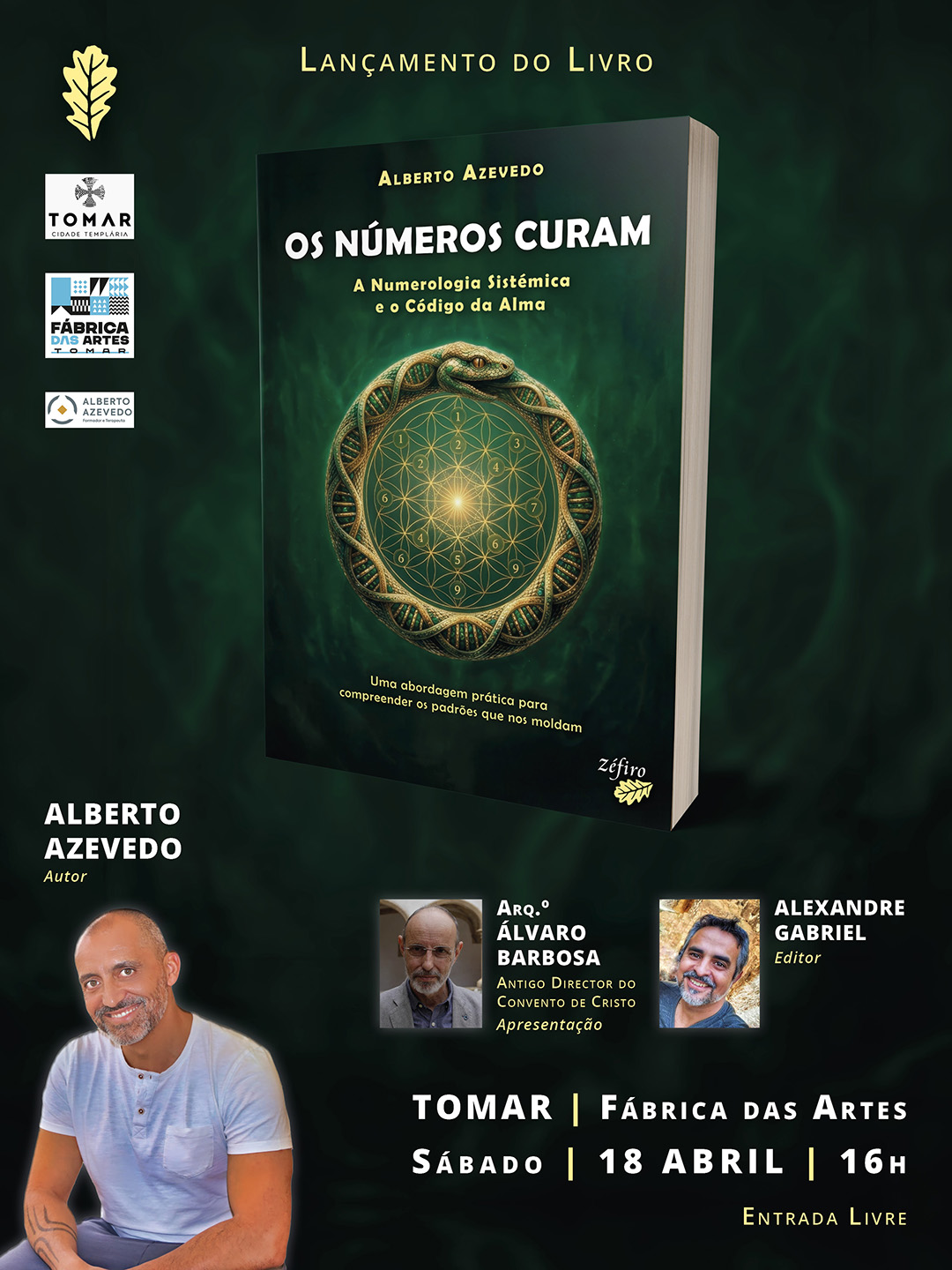 Lançamento de "Os Números Curam" em Tomar a 18 Abril