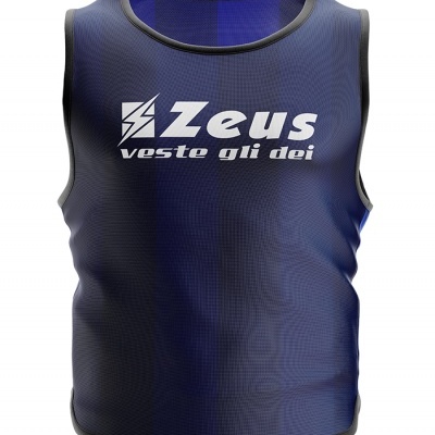 Camisola desportiva azul escura com texto Zeus veste gli dei