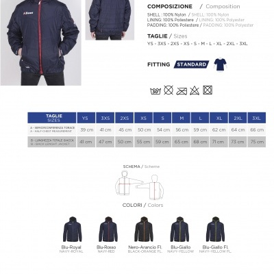 Casaco acolchoado Zeus Giubbotto Ulysse em várias cores com capuz