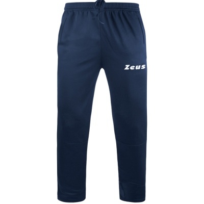 Calças desportivas azuis escuras com logo Zeus