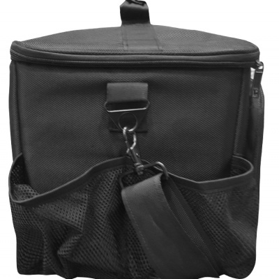 Bolsa de transporte preta com fecho e alça destacável