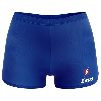 Calções de banho azuis masculinos com logótipo Zeus e símbolo de raio