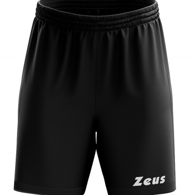 Calções desportivos pretos com logo Zeus branco