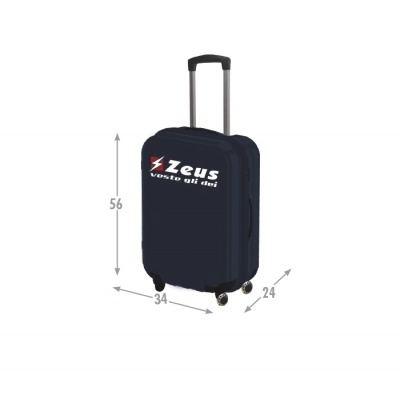 Mala de viagem rígida negra com texto Zeus Vostro Gli Dei