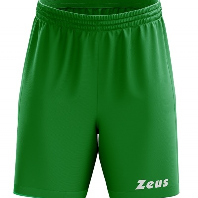 Calções verdes de desporto com logo 'Zeus'