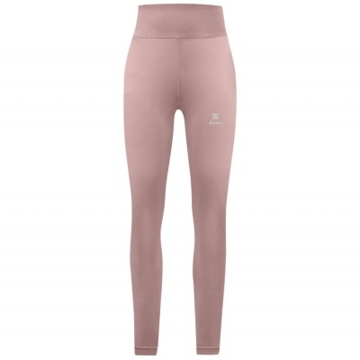 Leggings femininas rosa claro com logótipo branco RDX