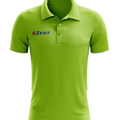 Polo verde claro com logótipo Zeus no peito