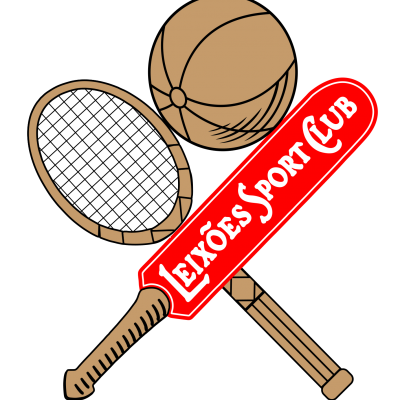 Ilustração de bolas de basquetebol, raquete de ténis e taco de cricket vermelho com texto