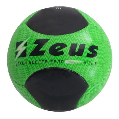 bola de futebol de praia verde e preta Zeus