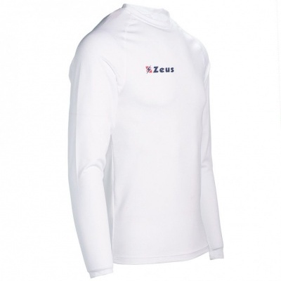 Camisola de manga comprida branca com logótipo Zeus