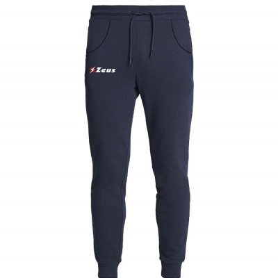 Calças desportivas azul escuro com logótipo Zeus