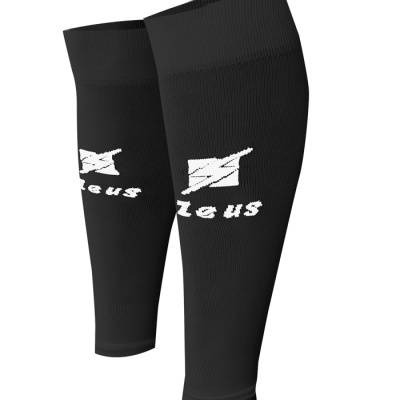 Meias-calças compressão pretas com logo branco Zeus