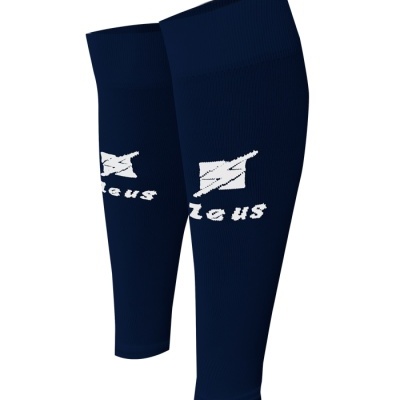 Manguitos desportivos azuis escuros com logótipo branco Zeus