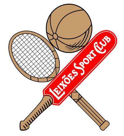 Ilustração de bolas de basquetebol, raquete de ténis e taco de cricket vermelho com texto