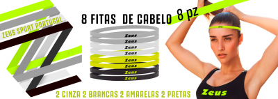 fitas de cabelo coloridas Zeus e mulher usando fita na cabeça