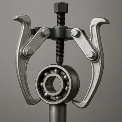 Extrator de rolamentos metálico com parafuso e rolamento