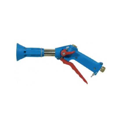 Pistola de pulverização azul com gatilho vermelho para jardim