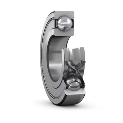 Rolamento de esferas metálico com corte transversal