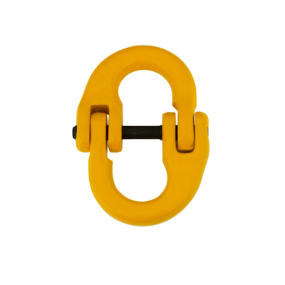 Conector de corrente amarelo de aço com pino preto