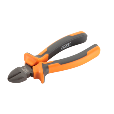 Alicates de corte laranja e preto com ponta de metal