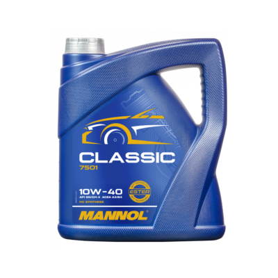 Recipiente plástico azul de óleo para motor Mannol Classic 10W-40