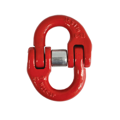 Conector de aço vermelho com pino metálico prateado