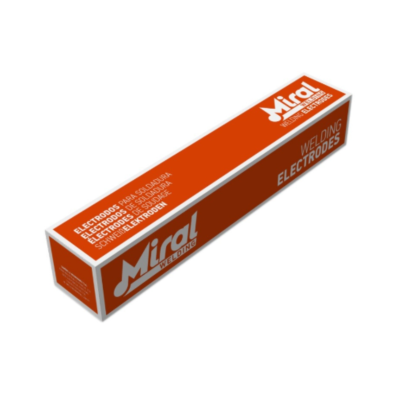 Embalagem retangular laranja de eletrodos de soldadura Miral