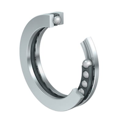 Rolamento esférico metálico aberto mostrando esferas e estrutura interna