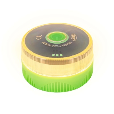 Dispositivo redondo verde e preto com texto IDIADA PC25100287