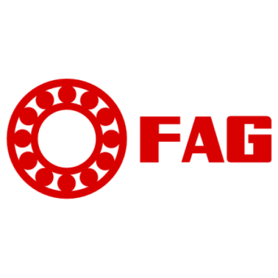 Logótipo vermelho com círculo e texto FAG